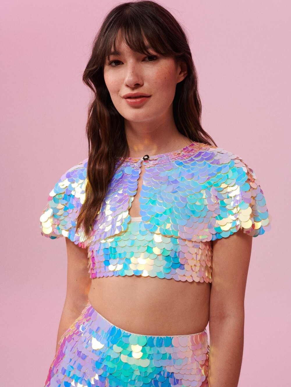 Rosa Bloom Inti Sequin Cape Opal